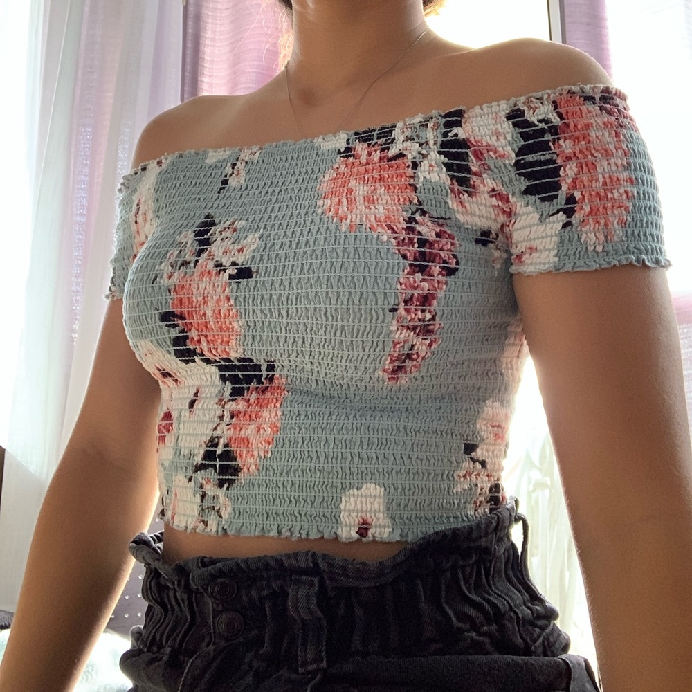 Kendall & Kylie Collection off the shoulder top